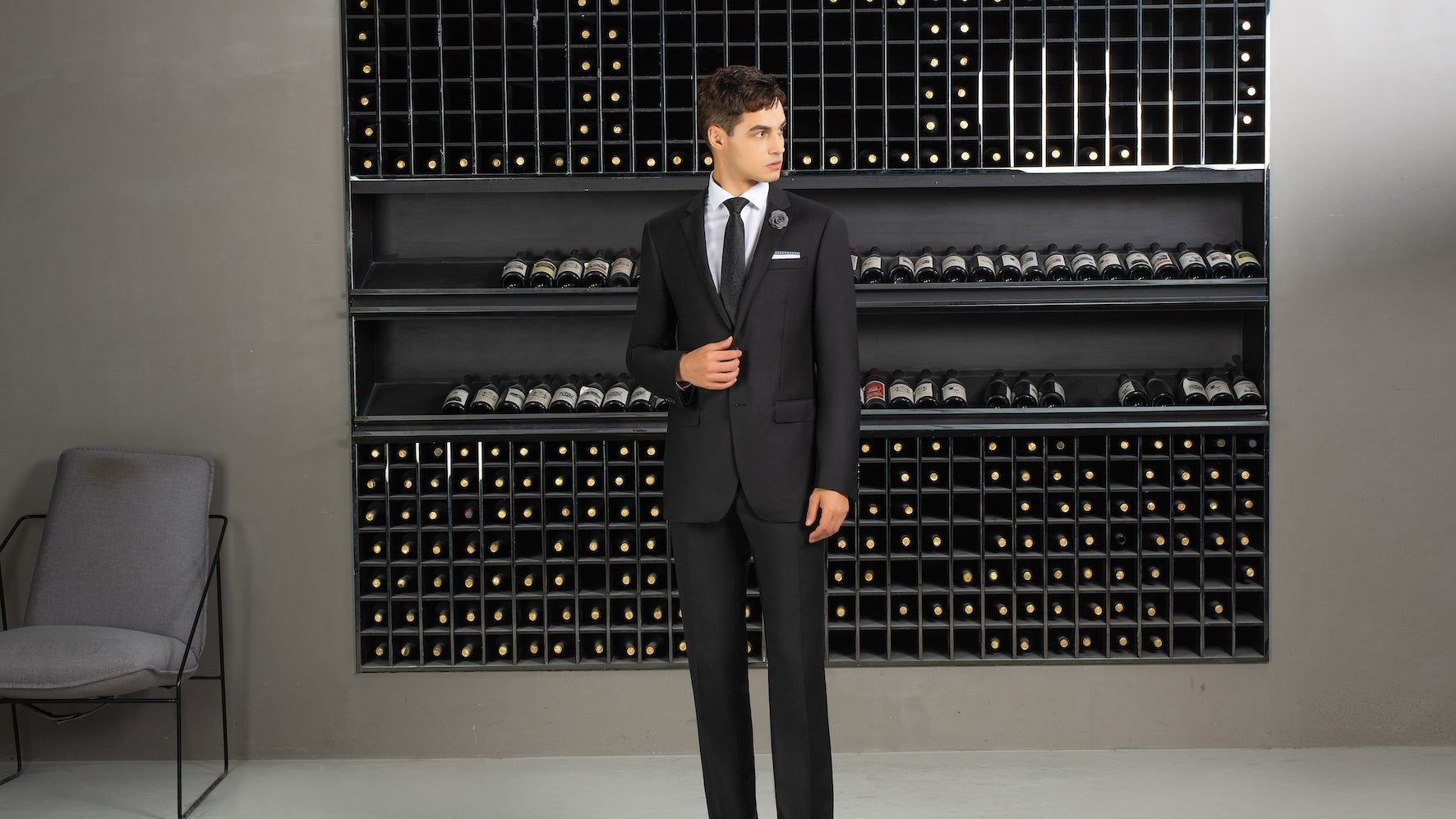 Savile Row Black Lounge Suit Formal Hire