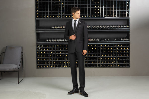 Savile Row Black Lounge Suit Formal Hire