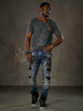 CIPO BAX men's comfortable jeans with striking applications