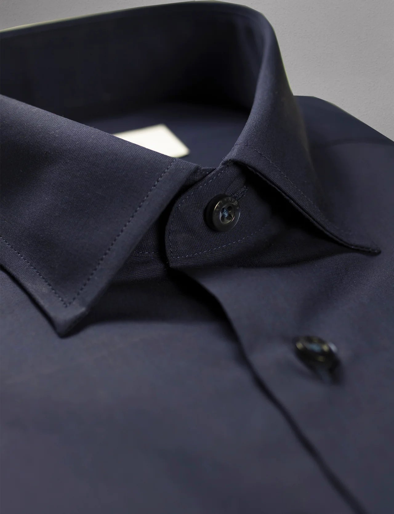 Hardy Amies Plain Navy Shirt (Slim Fit) HA400SF