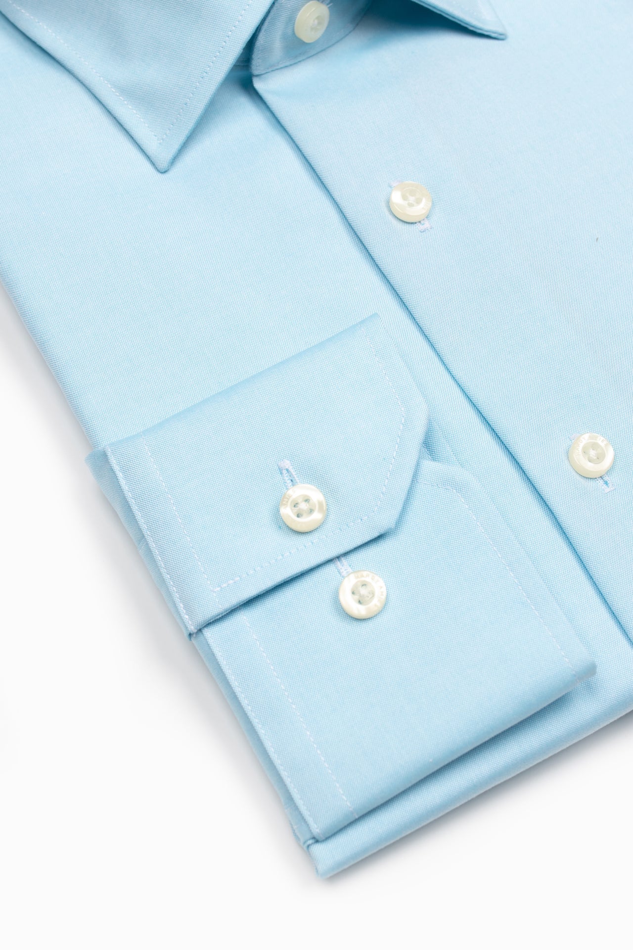 Hardy Amies Ice Blue Plain Oxford Shirt (Slim Fit) HA436SF