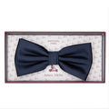 JASATIN NAVY JAMES ADELIN Luxury Satin Weave Pre Tied Bow Ties