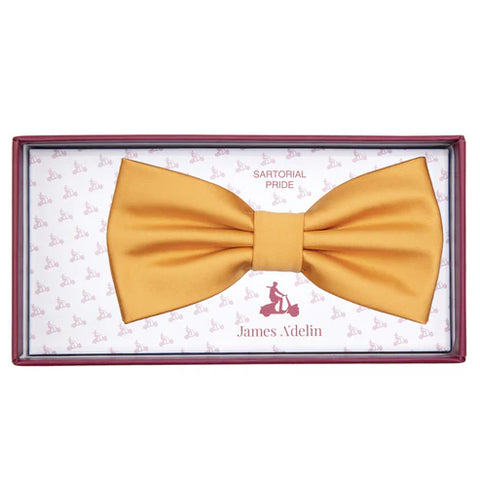 JASATIN GOLD JAMES ADELIN Luxury Satin Weave Pre Tied Bow Ties