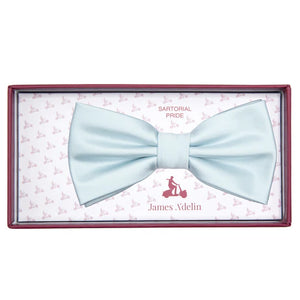 JASATIN ICE BLUE JAMES ADELIN Luxury Satin Weave Pre Tied Bow Ties