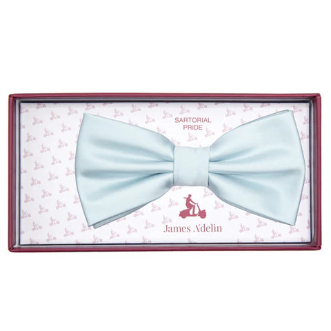 JASATIN ICE BLUE JAMES ADELIN Luxury Satin Weave Pre Tied Bow Ties