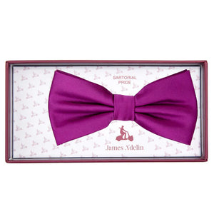 JASATIN MAGENTA JAMES ADELIN Luxury Satin Weave Pre Tied Bow Ties