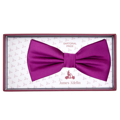 JASATIN MAGENTA JAMES ADELIN Luxury Satin Weave Pre Tied Bow Ties