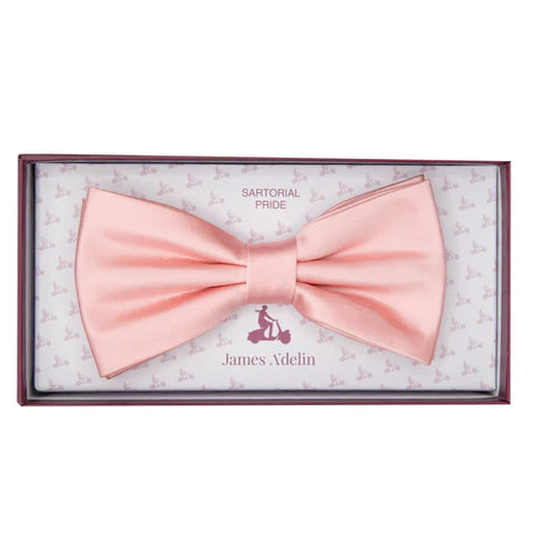 JASATIN SOFT PINK JAMES ADELIN Luxury Satin Weave Pre Tied Bow Ties