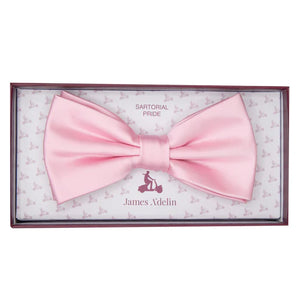 JASATIN PINK JAMES ADELIN Luxury Satin Weave Pre Tied Bow Ties