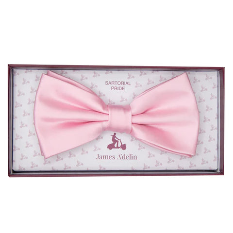 JASATIN PINK JAMES ADELIN Luxury Satin Weave Pre Tied Bow Ties