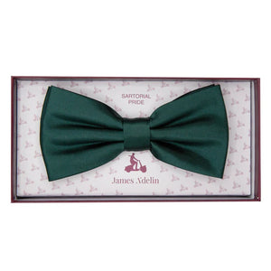 JASATIN DARK GREEN JAMES ADELIN Luxury Satin Weave Pre Tied Bow Ties