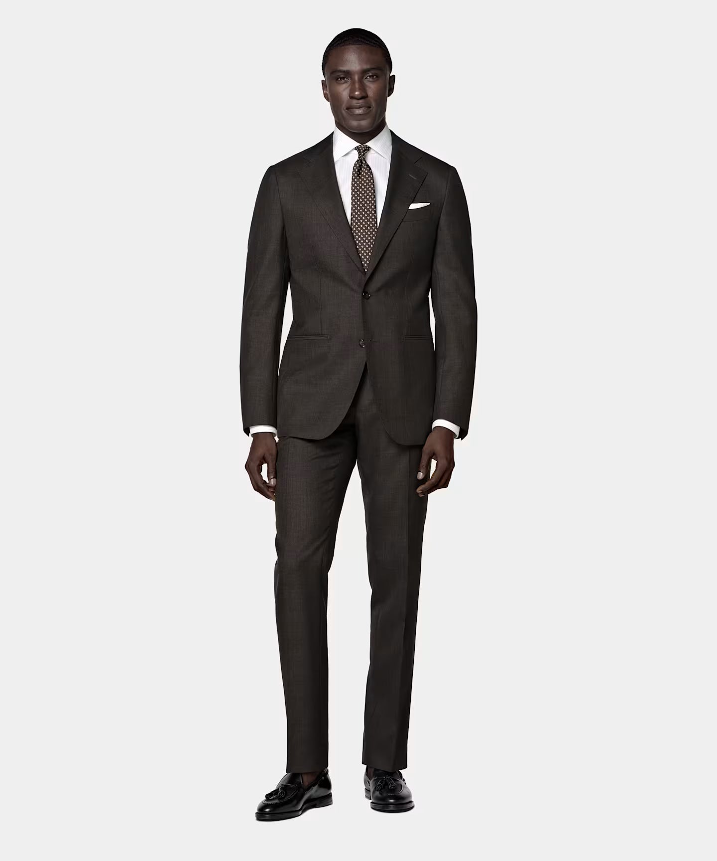 DEEP CHARCOAL GREY WOOL RICH PERFORMANCE SUIT