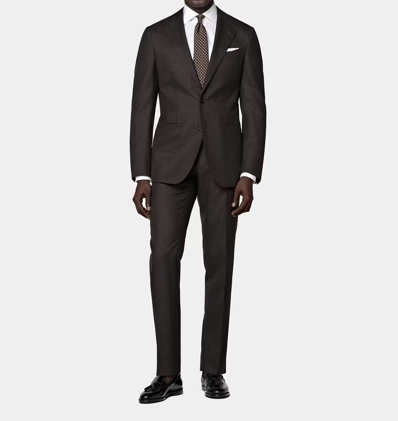 DEEP CHARCOAL GREY WOOL RICH PERFORMANCE SUIT