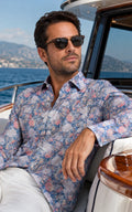 MASUTTO TAIGO MULTICOLOUR 100% LUXURY ITALIAN COTTON SEMI FITTED