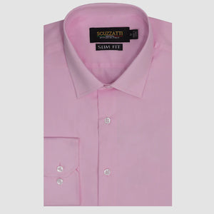 Scuzzatti Twill Weave Shirt Slim Fit - Pink