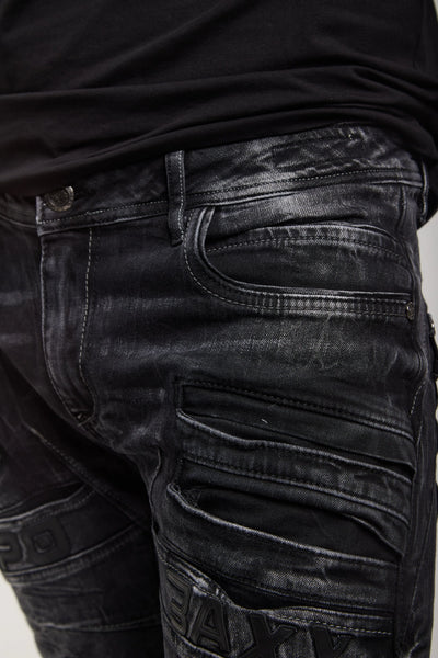 CIPO & BAXX BLACK  STRECH  BLACK JEANS