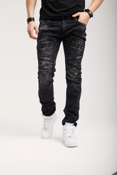 CIPO & BAXX BLACK  STRECH  BLACK JEANS