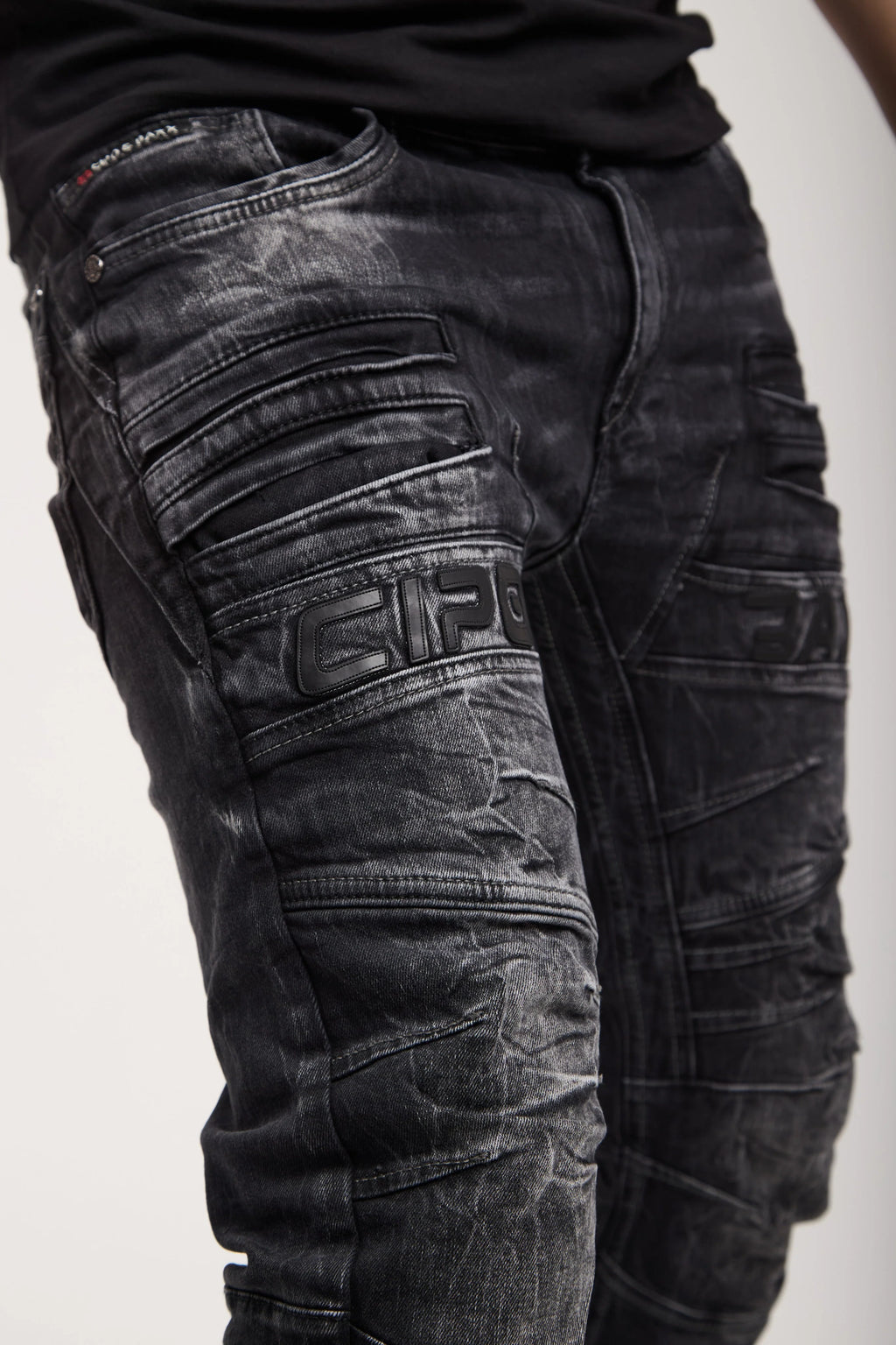 CIPO & BAXX BLACK  STRECH  BLACK JEANS