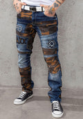 CIPO BAX STRECH JEANS  DENIM/TAN