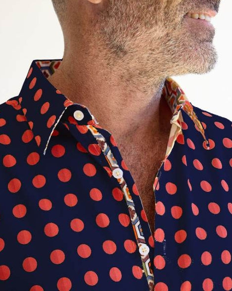 John Lennon LUTTON Long Sleeve Shirt Navy