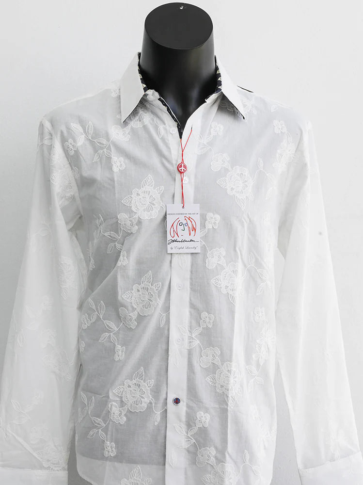 PEMPERDON Long Sleeve Shirt White - JLW1024
