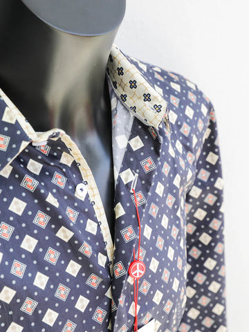 ROCHDALE Long Sleeve Shirt Ink - JLW1026